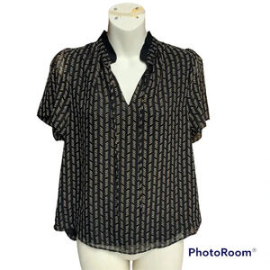 Ellison black/gold/white lightweight top size Small NWT